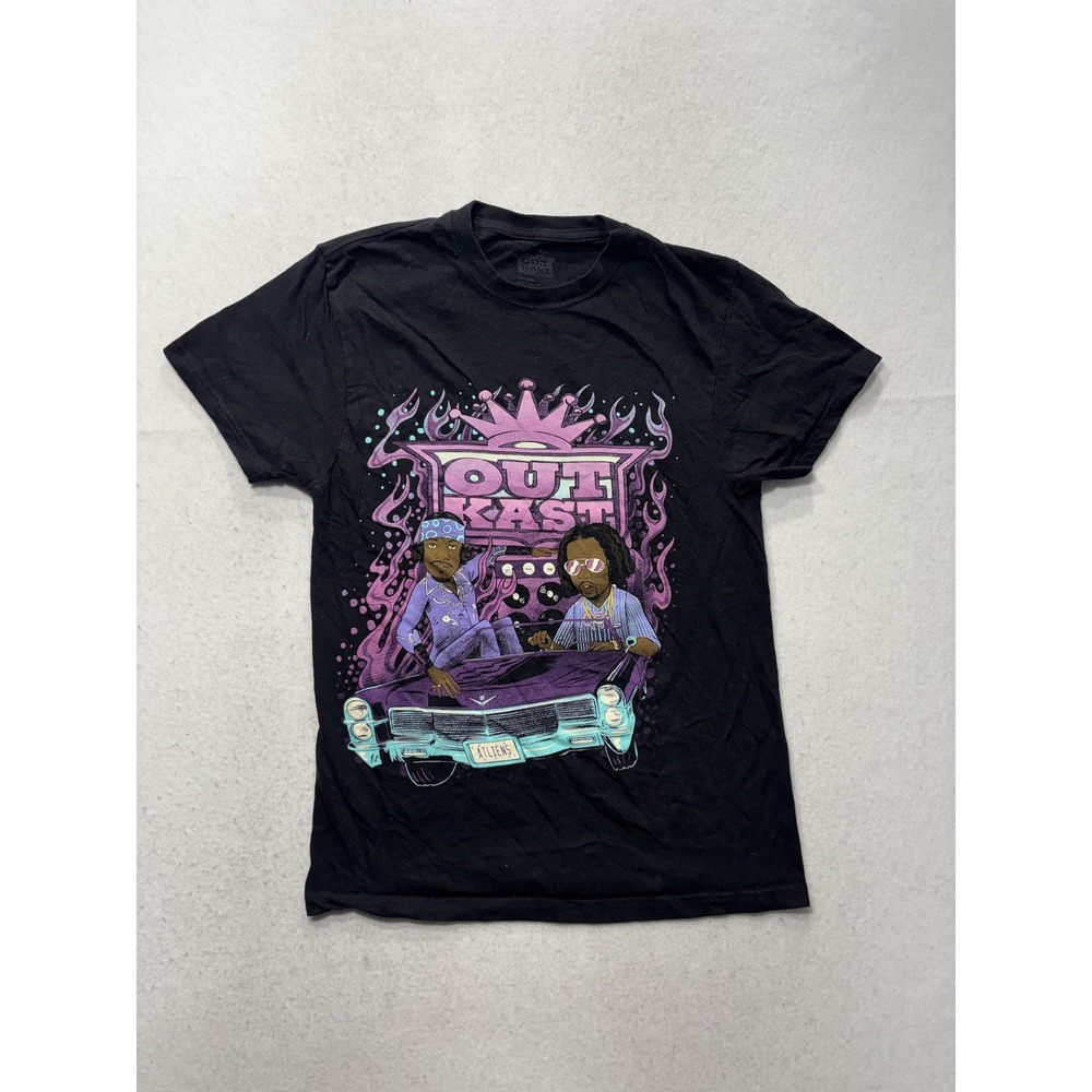 Outkast Shirt Mens Small Black ATLiens Car Graphic Tee Hip Hop Rap Band